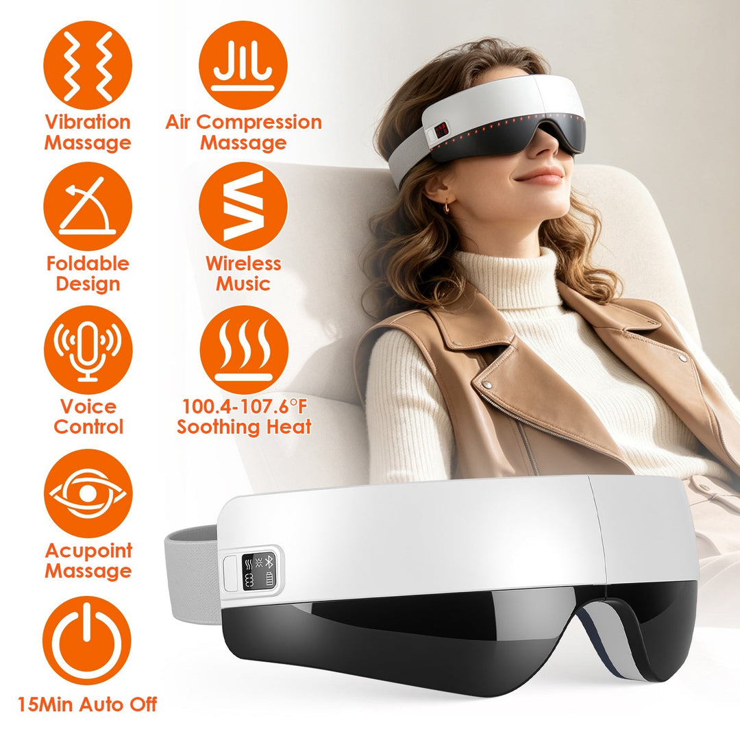Eye Massager with Heat, Air Compression & Voice Control