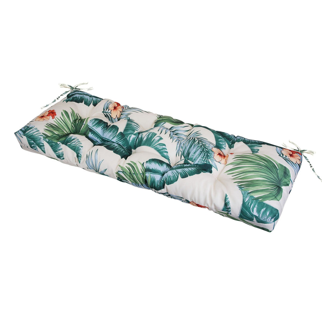 Bench Seat Cushion For Indoor Outdoor Furniture Non Slip Long Chair Cushion with Ties Strap Waterproof Swing Cushion 51.18x19.68IN For Garden Patio Ba