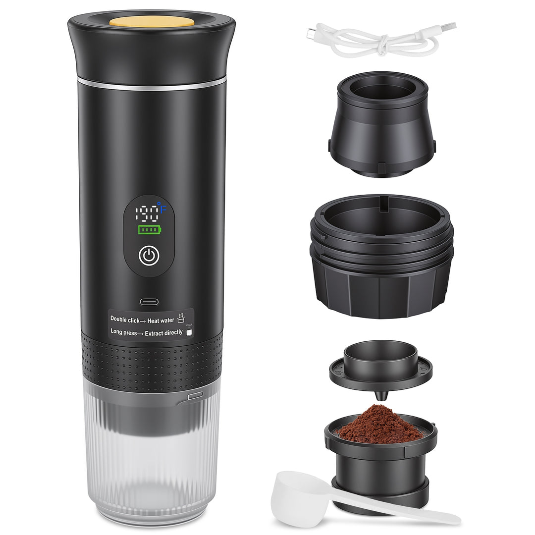 Portable Espresso Machine with Self-Heating & 7500mAh Battery