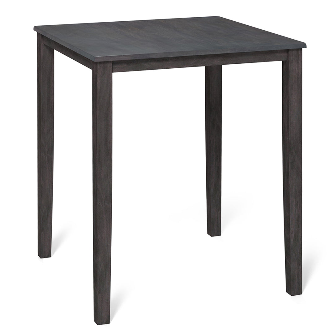 Square Dining Table with Solid Wood Frame for 4-Person