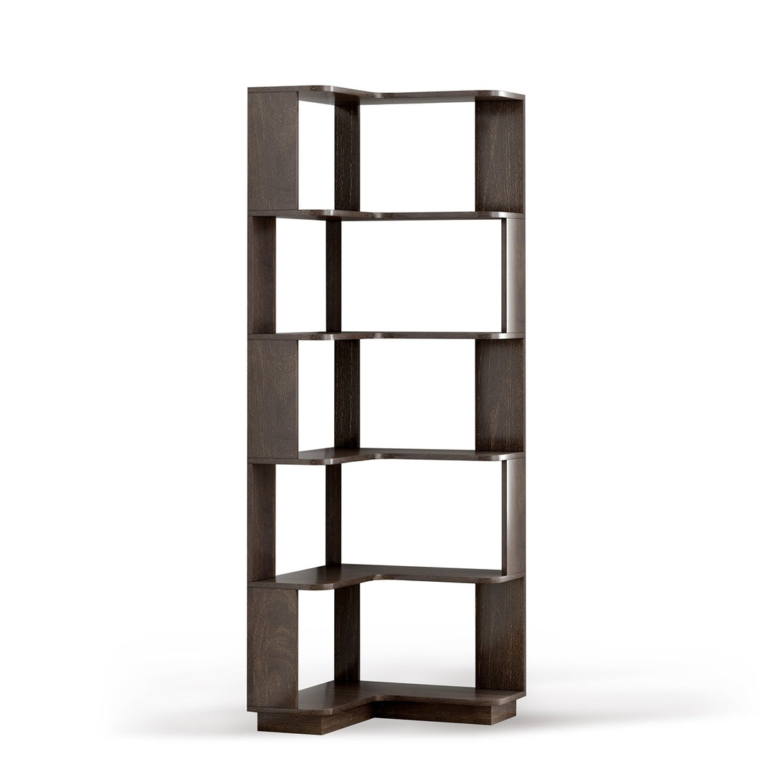 6-Tier L-Shaped Corner Bookshelf with Anti-Tip Safety Kit