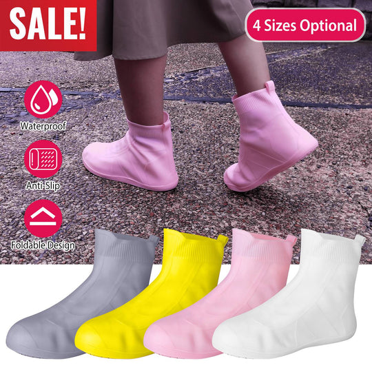 Waterproof Shoe Covers Reusable Not-Slip Rain Shoe Covers Protectors Foldable TPEÊRubber Shoe Protectors For Men Women Kids