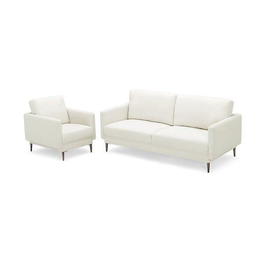 Modern Upholstered Accent Chair with Removable Backrest Cushion