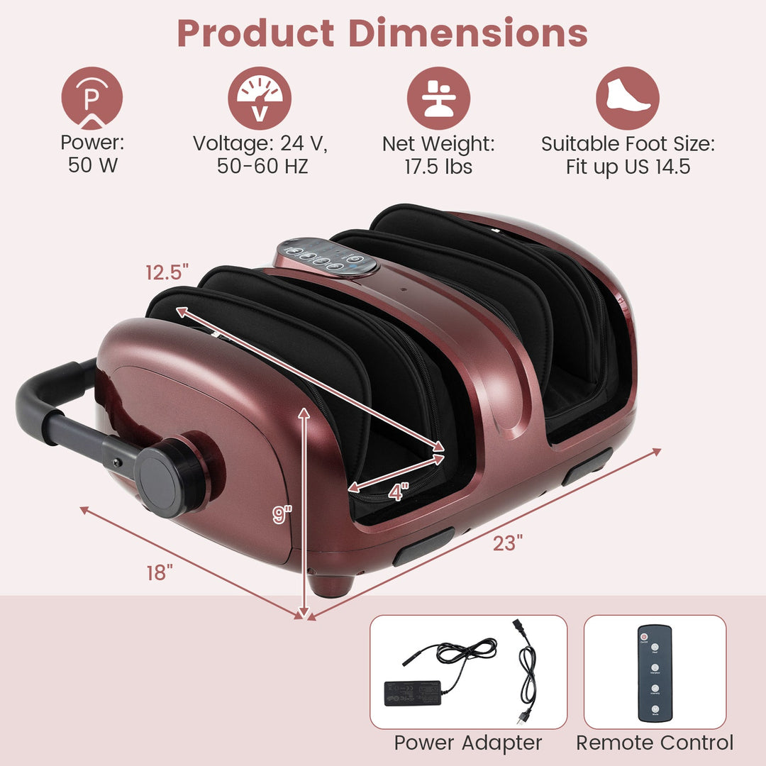 Foot and Calf Massager with Heat for Blood Circulation Pain Relief