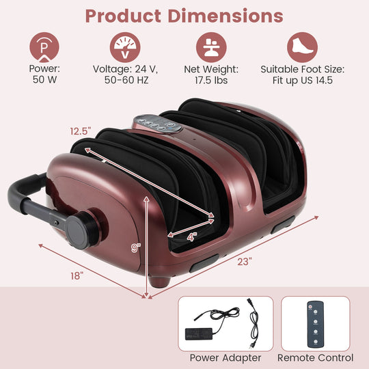 Foot and Calf Massager with Heat for Blood Circulation Pain Relief