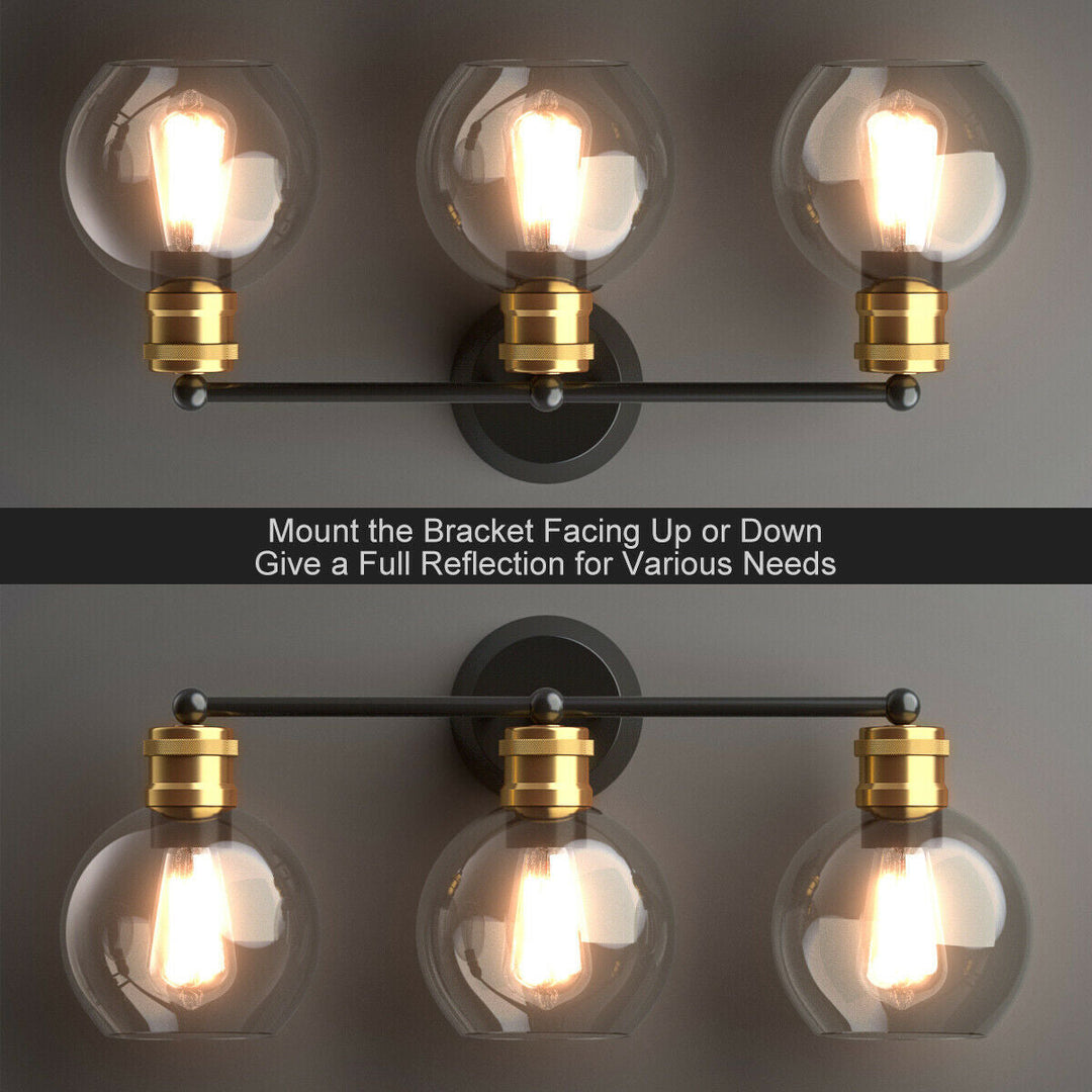 Modern 3-light Bubbled Glass Vanity Light