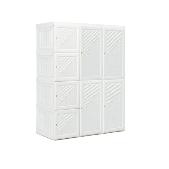 Foldable Closet Clothes Organizer with 8 Cubby Storage