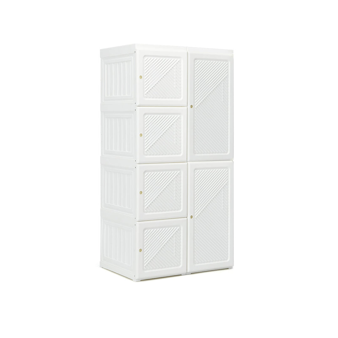 Foldable Armoire Wardrobe Closet with 8 Cubby Storage