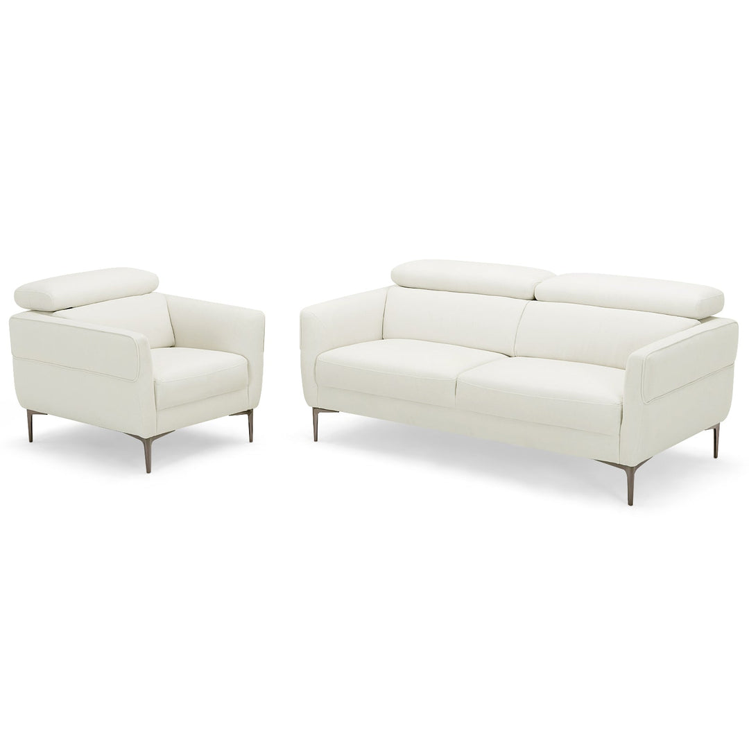Modern Couched Sofa set with Adjustable Headrest