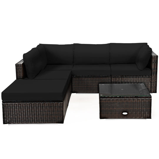 6 Pieces Outdoor Patio Rattan
