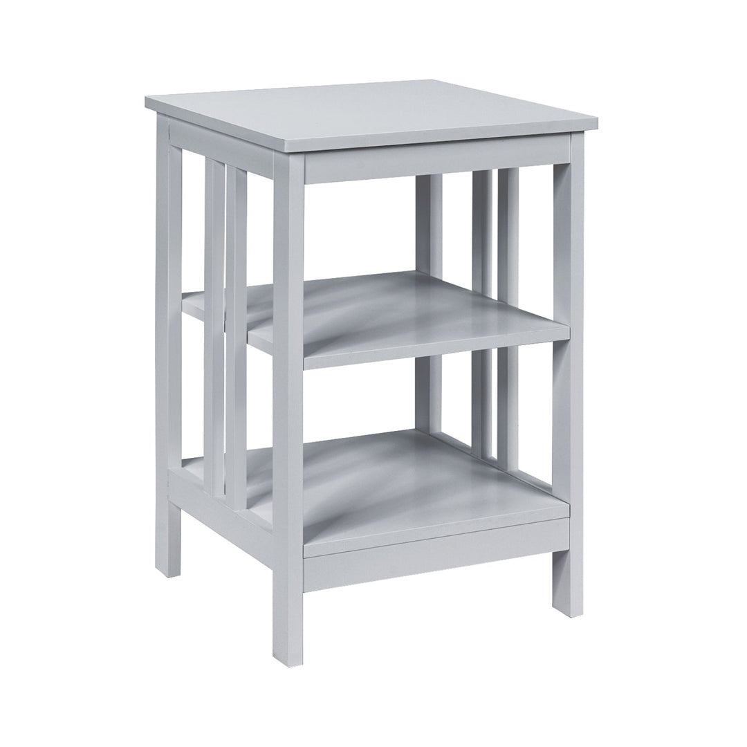 2 Pieces 3-Tier Nightstand with Reinforced Bars and Stable Structure