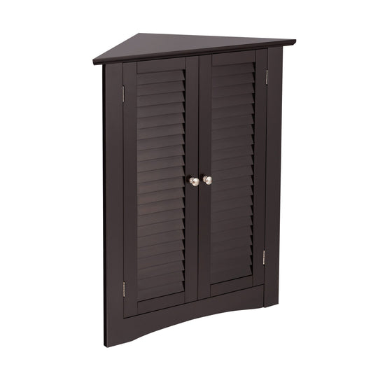 Bathroom Corner Storage Freestanding Floor Cabinet with Shutter Door