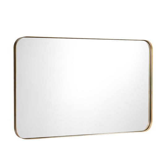 32 Inch x 20 Inch Metal Frame Wall-Mounted Rectangle Mirror