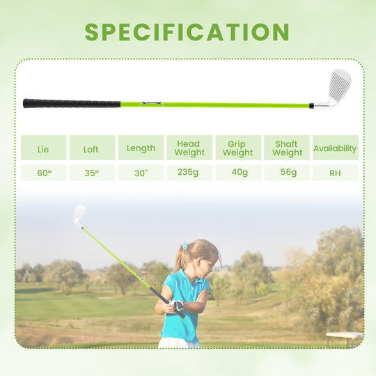 Individual Gold Club for Boys and Girls with Fiberglass Shaft and Headcover