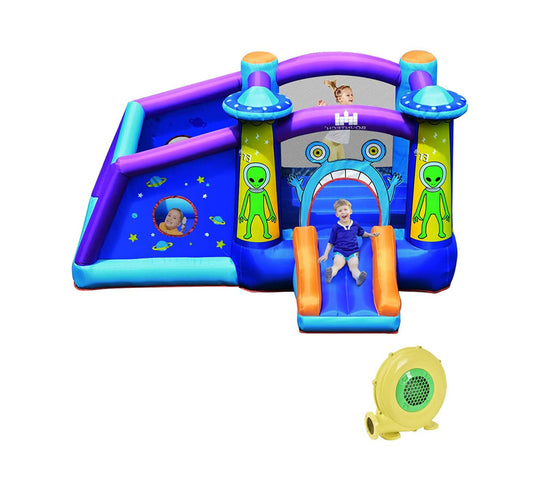 Inflatable Alien Style Kids Bouncy Castle with 480W Air Blower