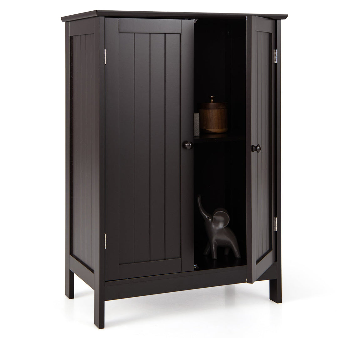 Bathroom Floor Storage Double Door Cupboard Cabinet