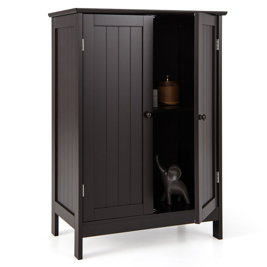 Bathroom Floor Storage Double Door Cupboard Cabinet