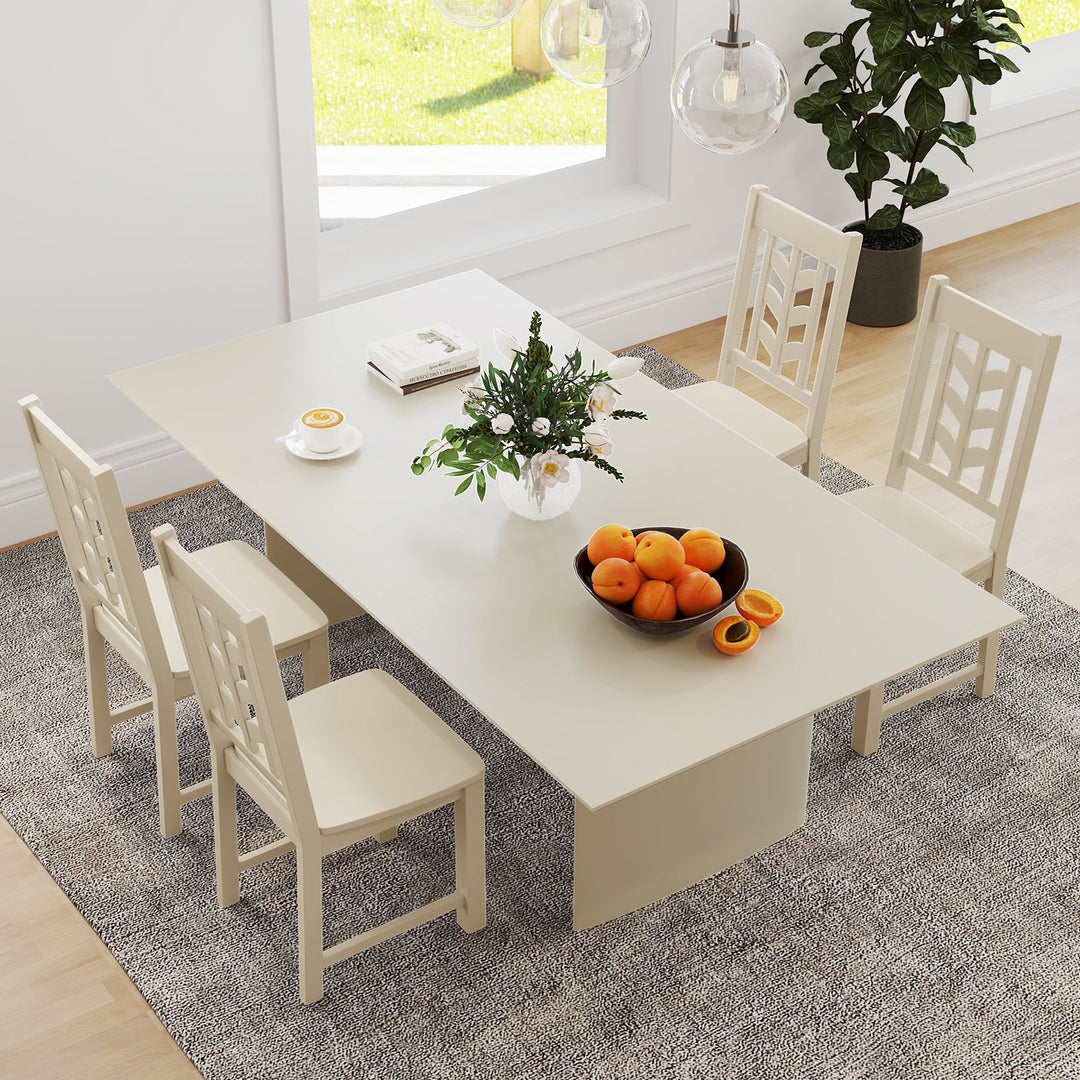 Kitchen Side Dining Chair Set of 2 with Rubber Wood Frame