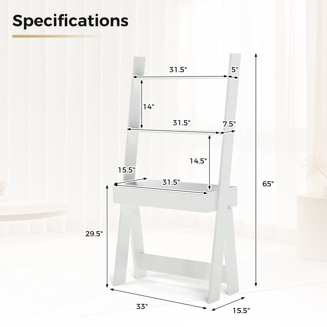 Ladder Shelf Desk