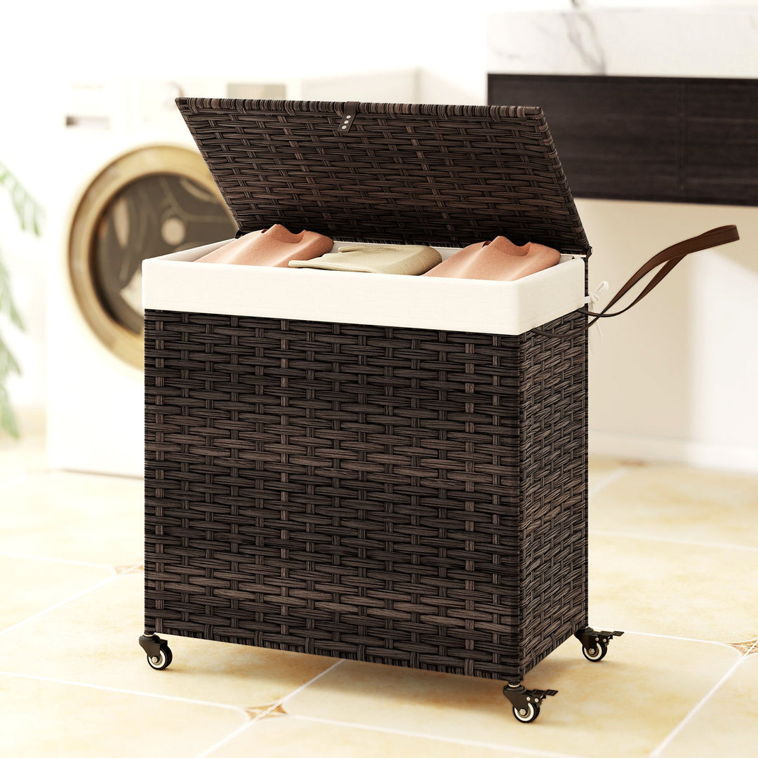 Laundry Hamper with Wheels and Lid