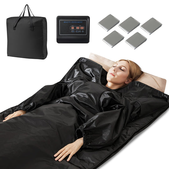 Infrared Sauna Blanket with Arm Sleeves and Carry Bag