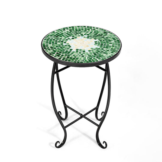 Outdoor Indoor Steel Accent Plant Stand Cobalt Table