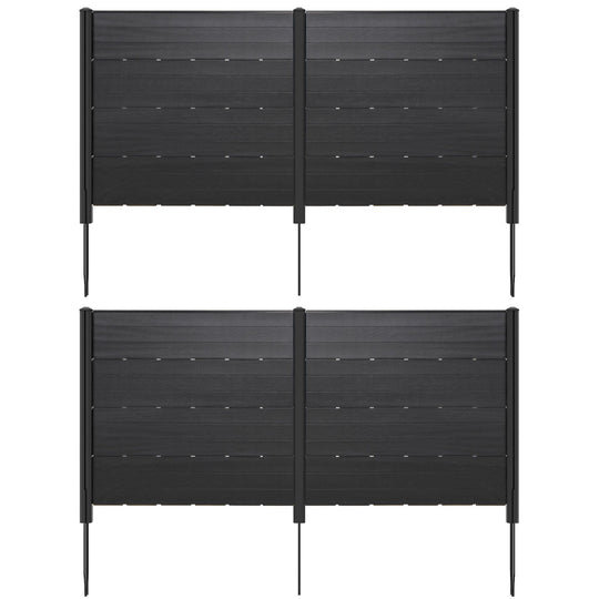 Outdoor Privacy Fence Screen with 5 Ground Stakes for Garden Yard Patio