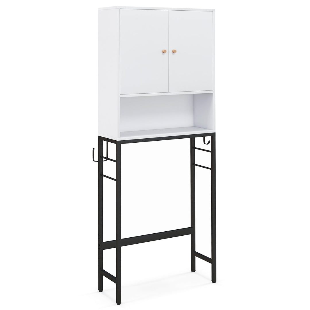 Over The Toilet Storage Cabinet with 2 Doors and Adjustable Shelf