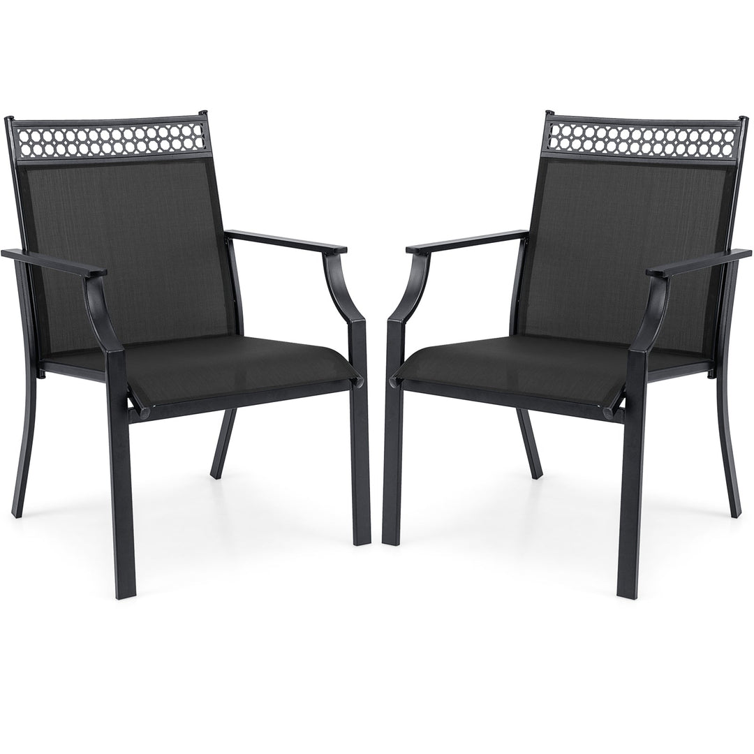 Patio Chairs Set of 2 with All Weather Breathable Fabric