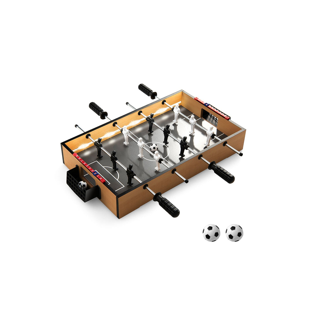 Tabletop Foosball Table with LED Lights and Non-Slip Handles