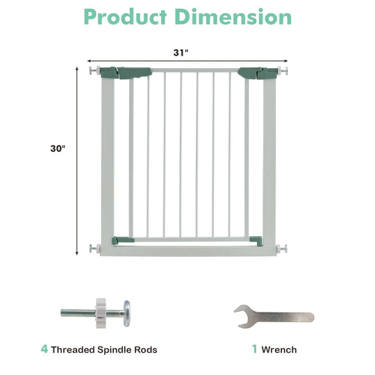 30-32.5 Inch Wide Safety Gate with 30 Inch Scientific Height