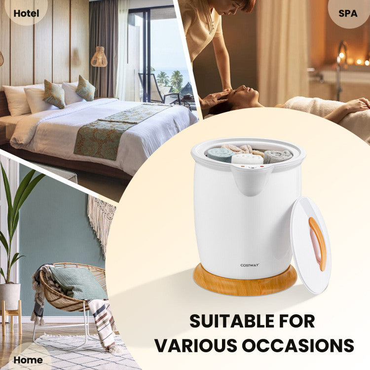 Bathroom Towel Warmer Bucket with Fragrance Holder and Auto Shut