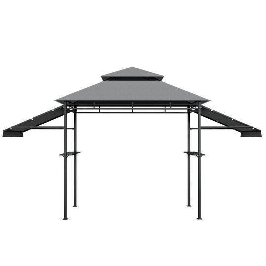 13.5 x 4 Feet Patio BBQ Grill Gazebo Canopy with Dual Side Awnings