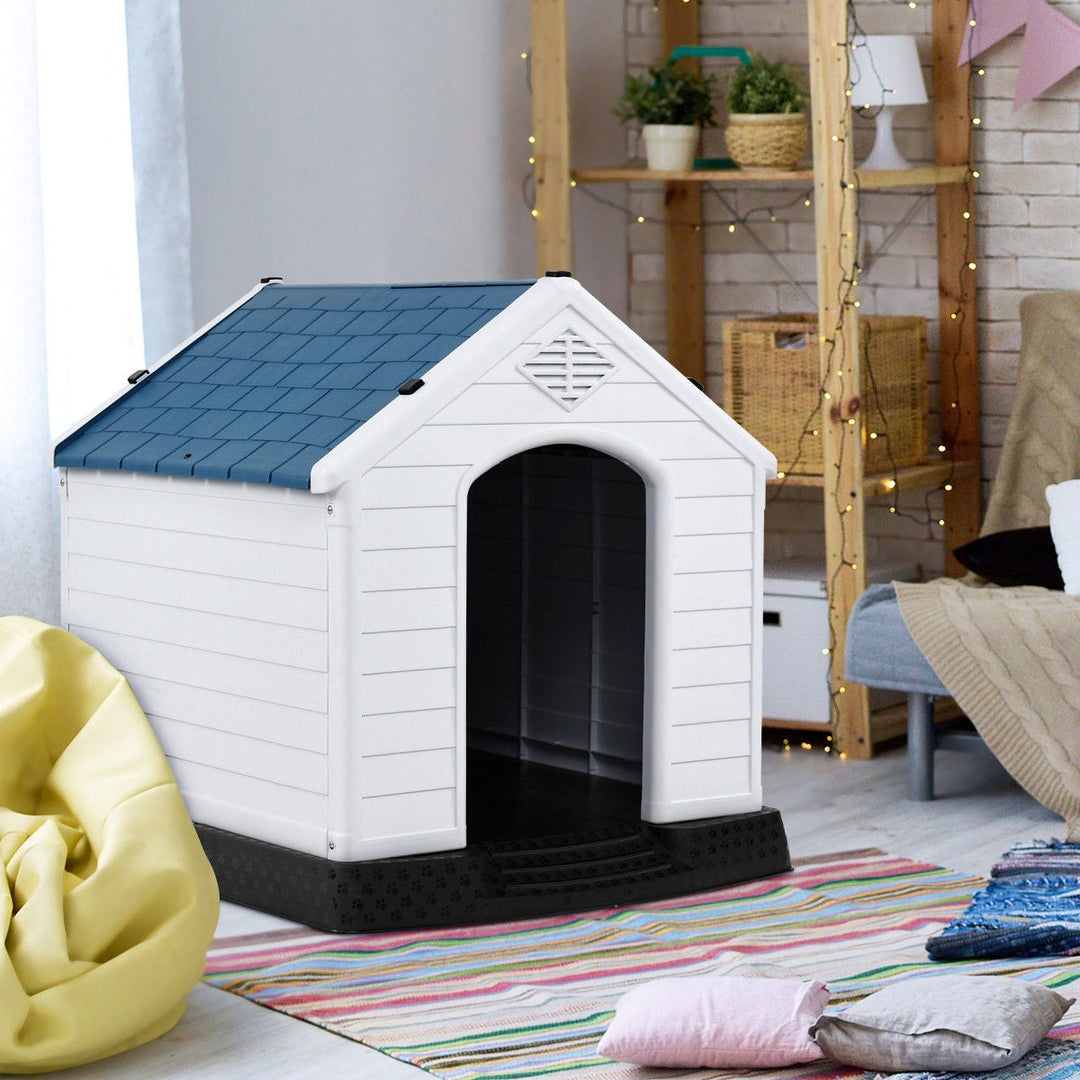 Indoor/Outdoor Waterproof Plastic Dog House Pet Puppy Shelter