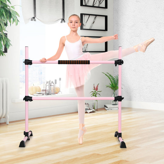 4 Feet Portable Ballet Barre with Adjustable Height