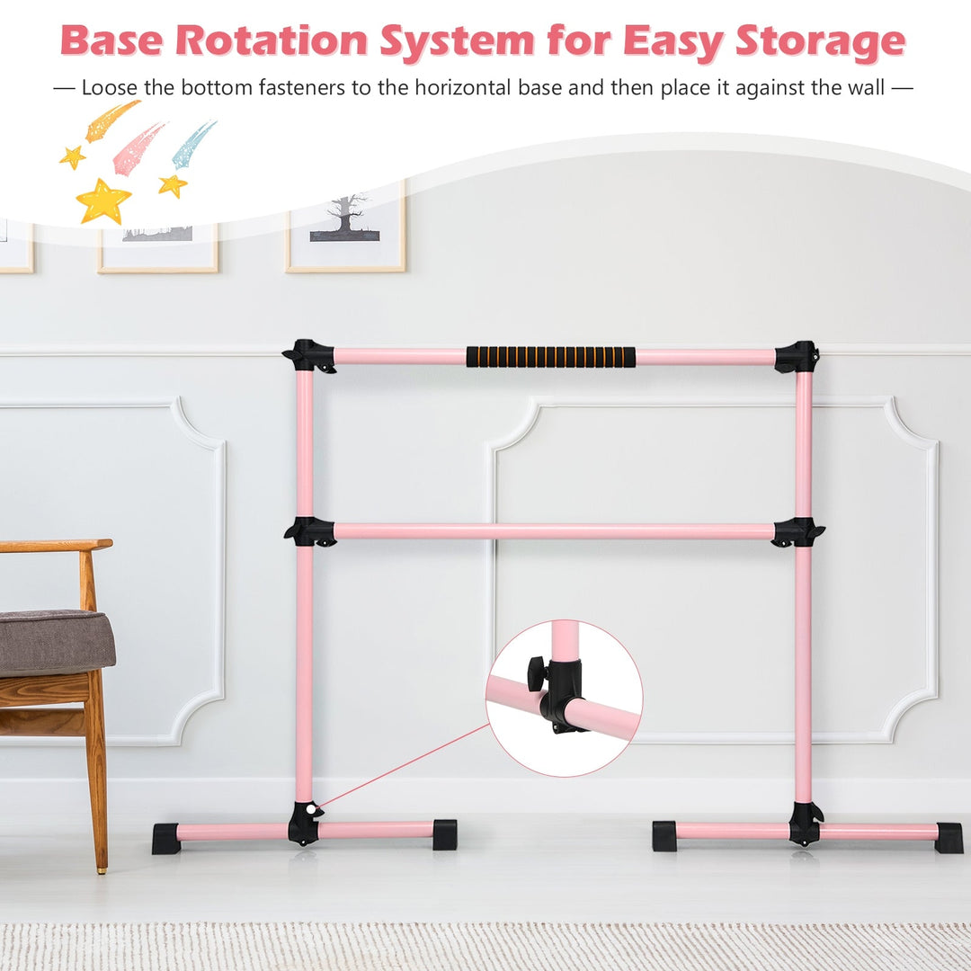 4 Feet Portable Ballet Barre with Adjustable Height