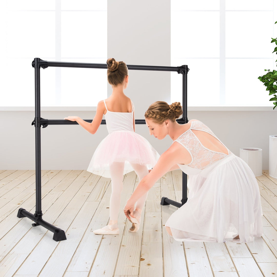 4 Feet Double Ballet Barre Bar with Adjustable Height