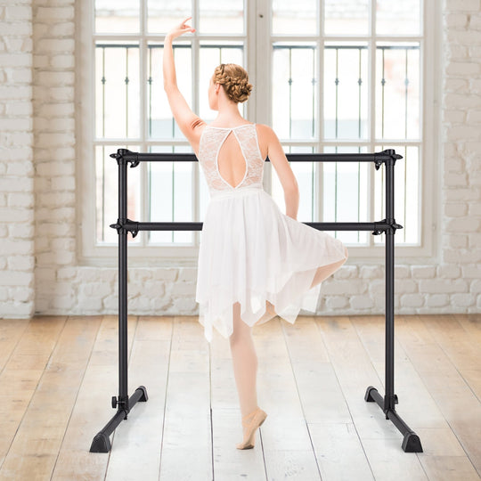 4 Feet Double Ballet Barre Bar with Adjustable Height