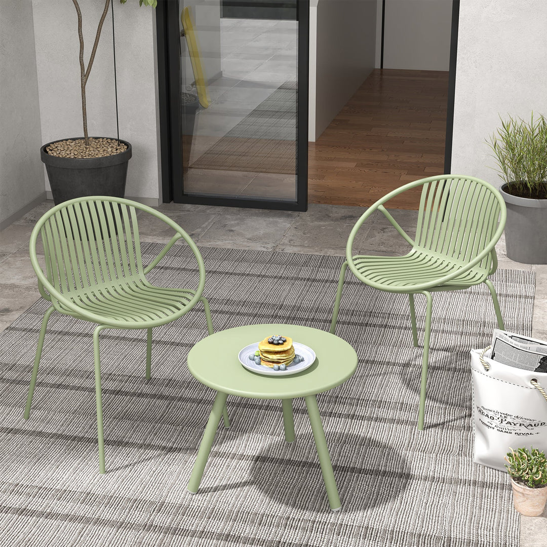 3-Piece Patio Conversation Set with Round Coffee Table