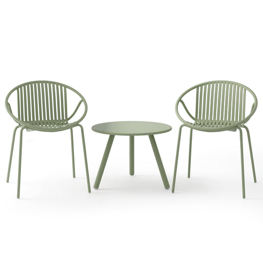 3-Piece Patio Conversation Set with Round Coffee Table