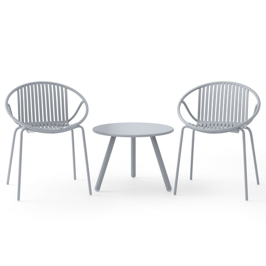 3-Piece Patio Conversation Set with Round Coffee Table