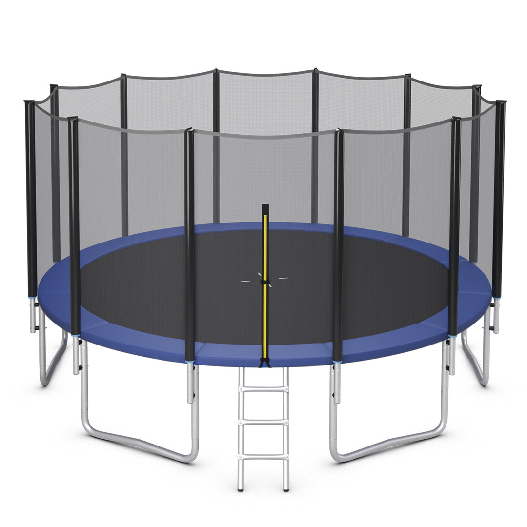 8/10/12/14/15/16 Feet Outdoor Trampoline Bounce Combo with Safety Closure Net Ladder-16 ft