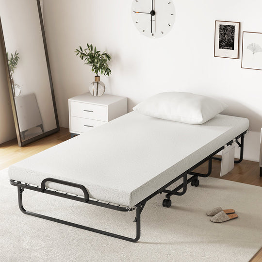 Folding Guest Bed with Memory Foam Mattress and Pillow
