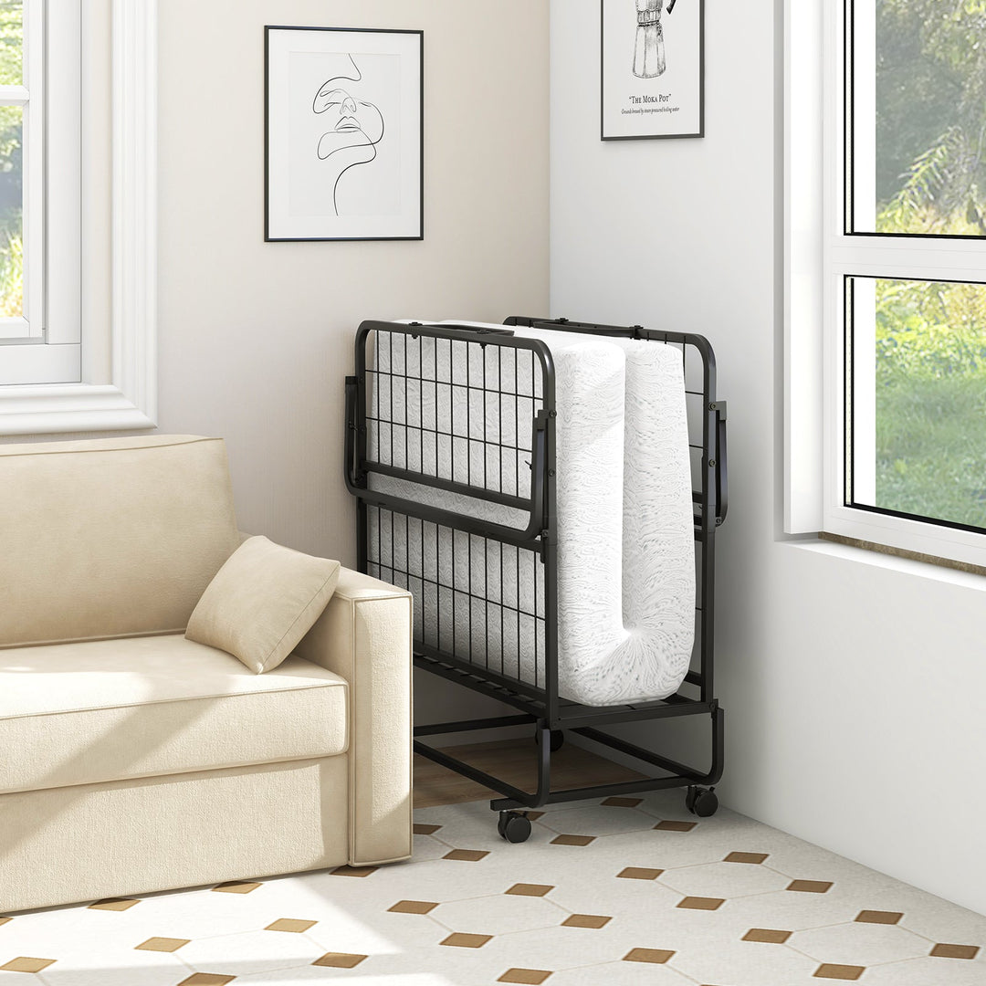 Folding Guest Bed with Memory Foam Mattress and Pillow