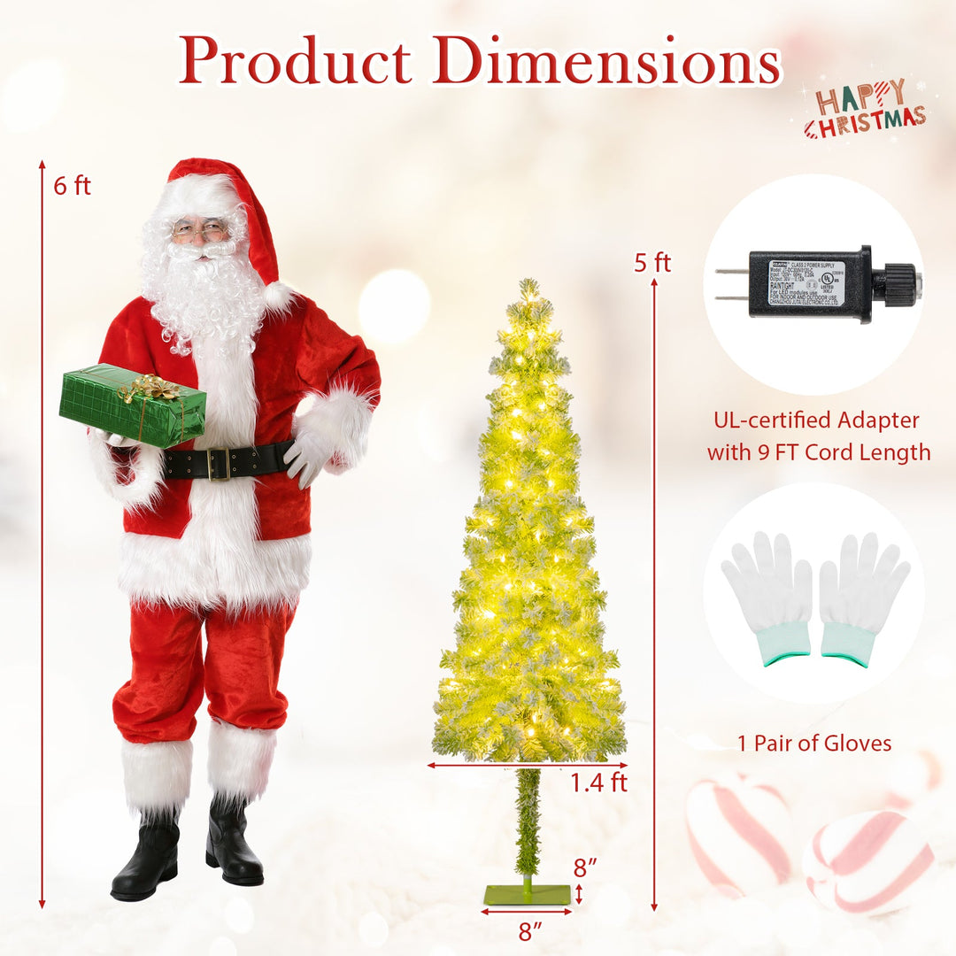 5/6/7 FT Whimsical Christmas Tree with Bendable Top and 216/290/366 Branch