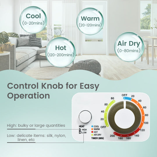 Electric Laundry Dryer and Full-Automatic Washing Machine Combo