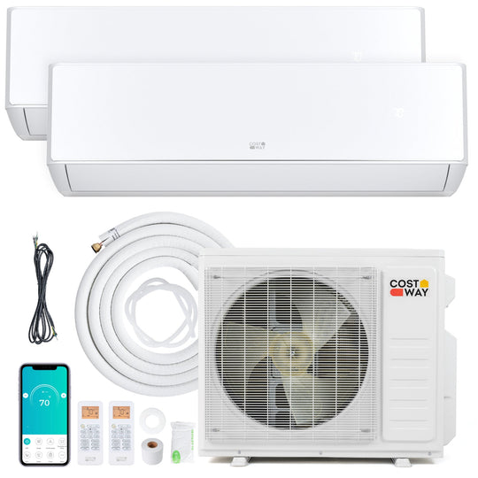 27000 BTU 2-Zone Mini Split Air Conditioner with Heat Pump