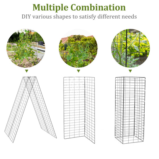 A-Frame Garden Trellis for Climbing Plant with Ground Stake and Cable Tie