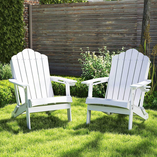 Folding Adirondack Chair with High Backrest - HDPE Weather Resistant