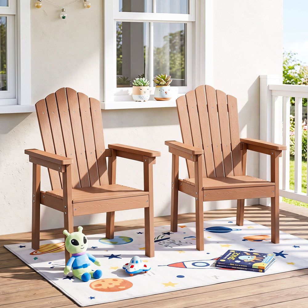 Adirondack Chair with High Backrest and Wide Armrests